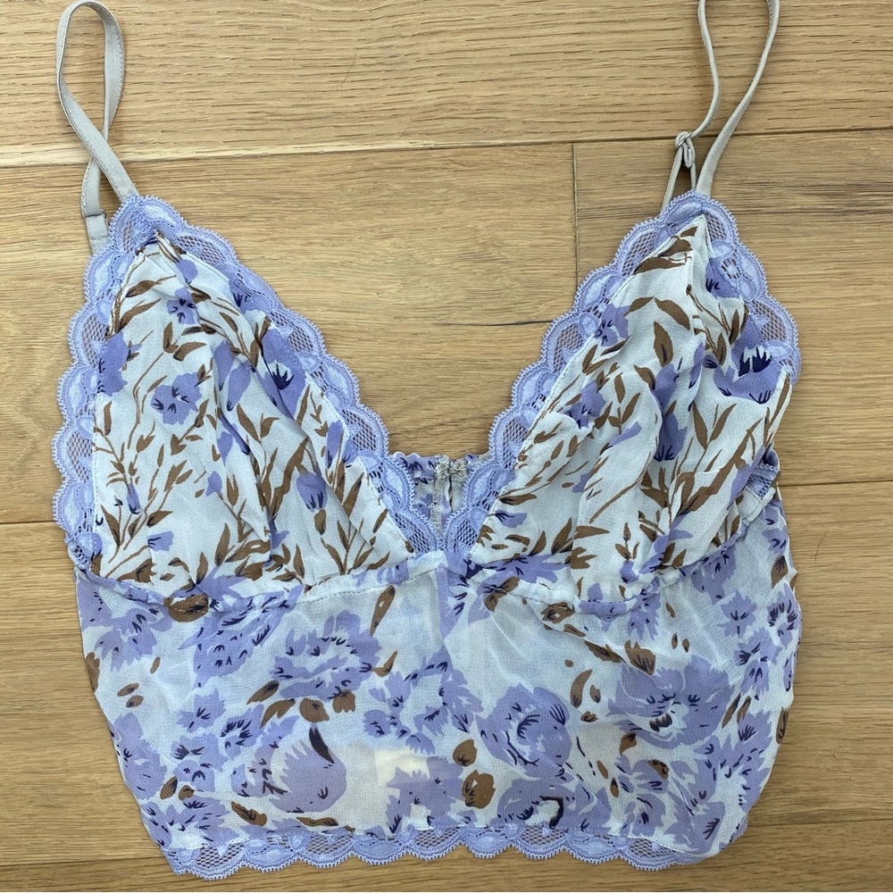 Band of Gypsies x Chann Luu Sheer Floral Bra Top